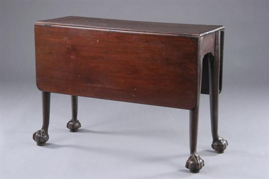 Appraisal: ENGLISH MID-GEORGIAN DROP-LEAF BREAKFAST TABLE th century mahogany composed of