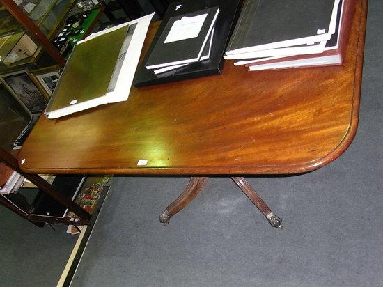 Appraisal: A GEORGE IV MAHOGANY TILT TOP BREAKFAST TABLE with rectangular