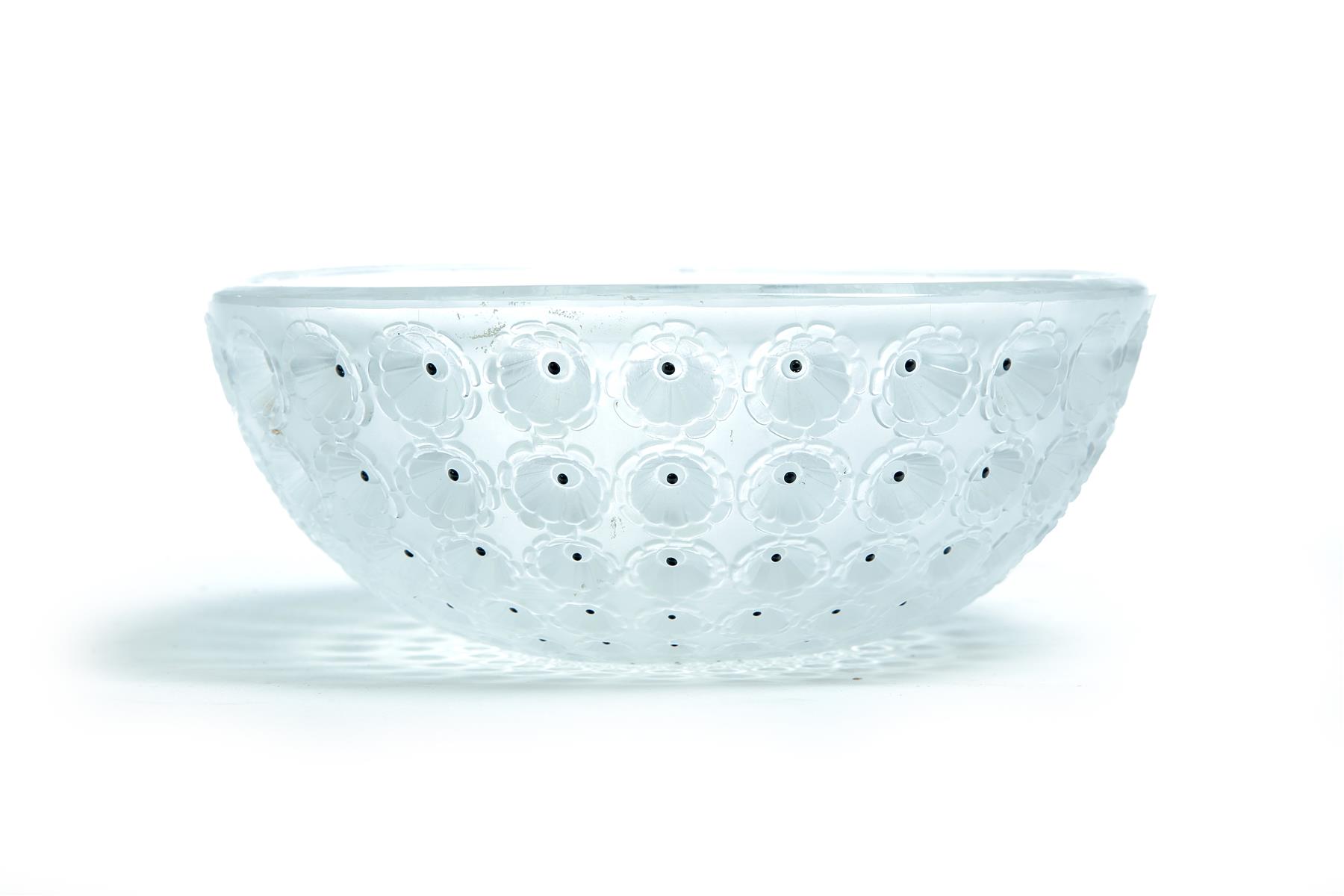 Appraisal: LALIQUE NEMOURS BOWL France nd quarter- th century Frosted with