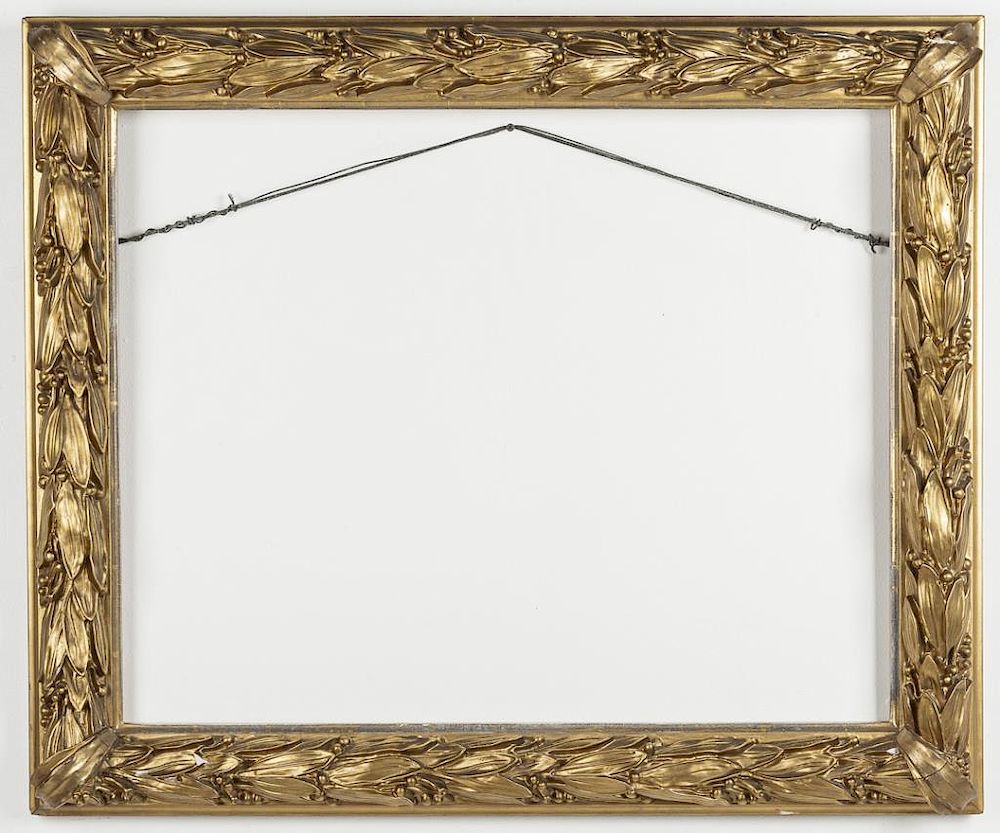 Appraisal: Gilt Floral Fine Art Frame DESCRIPTION Fine art frame of