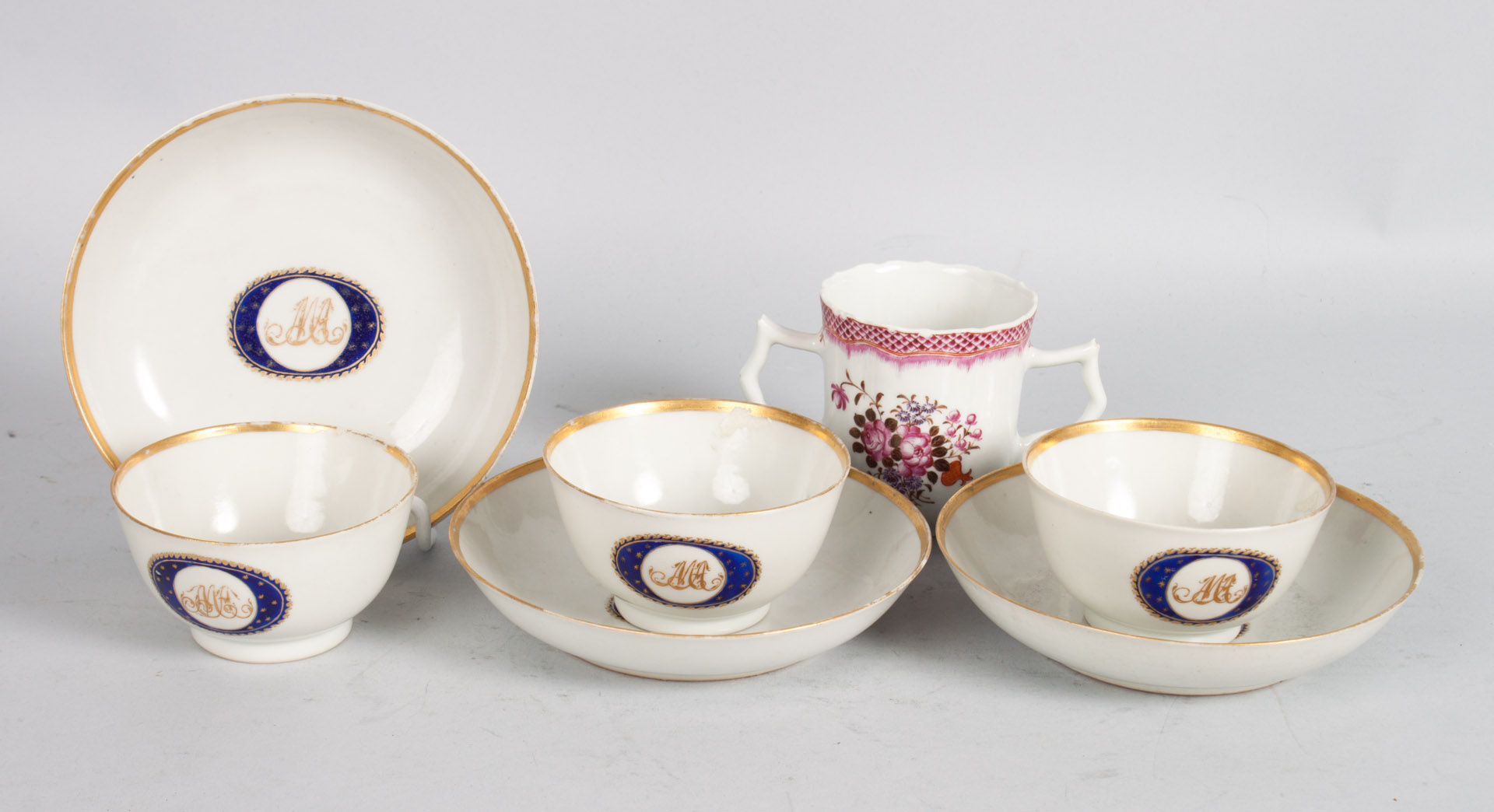 Appraisal: Seven Chinese Export porcelain teaware articles late th century comprising