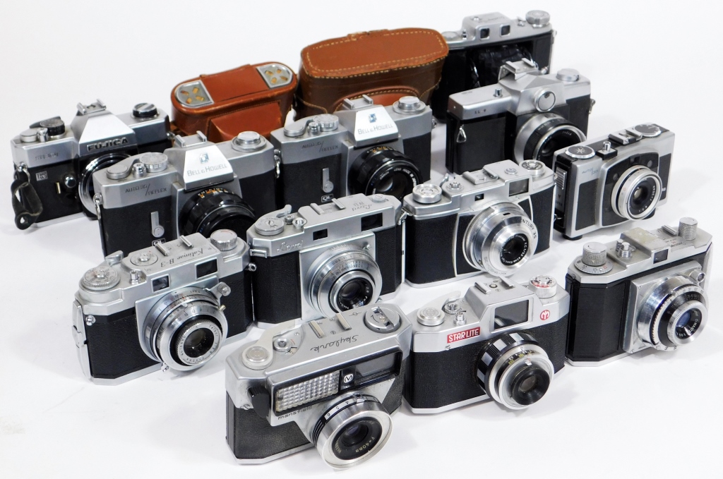 Appraisal: GROUP OF JAPANESE MM CAMERAS Group of Japanese mm SLR