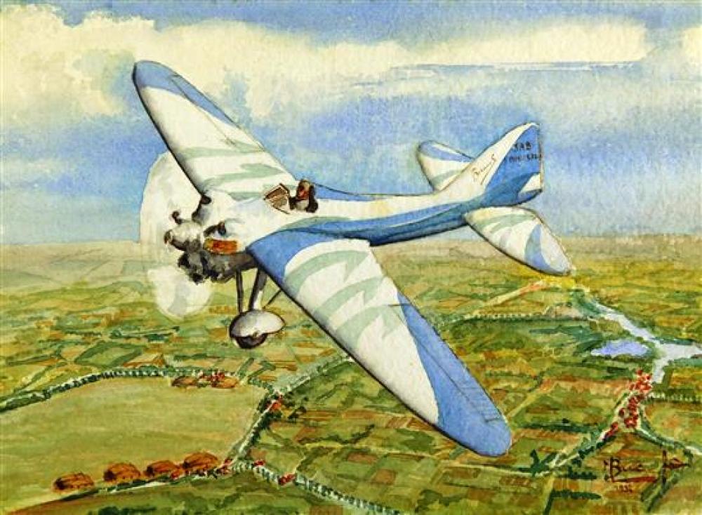 Appraisal: M Buchholtzer France before - after Sab Monoplane Over France