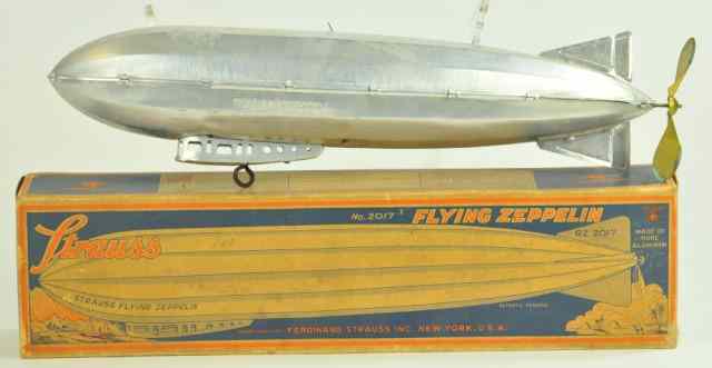 Appraisal: BOXED STRAUSS FLYING ZEPPELIN Old store stock aluminum dirigible key