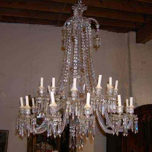 Appraisal: A French Baccarat Napoleon III Cut Glass Chandelier circa acid