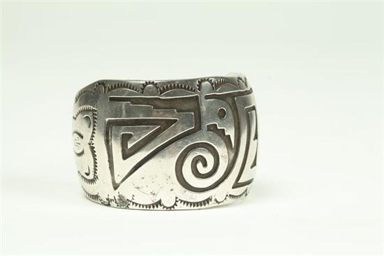 Appraisal: HOPI BRACELET Southwestern mid th century silver Old Pawn cuff