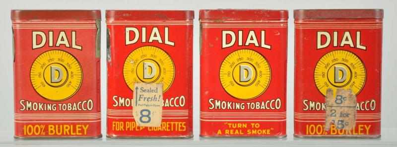 Appraisal: Lot of Dial Tobacco Pocket Tins Description Nice grouping in