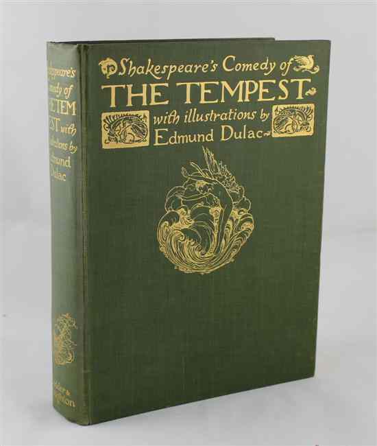 Appraisal: DULAC E THE TEMPEST tipped in plates gilt green cloth