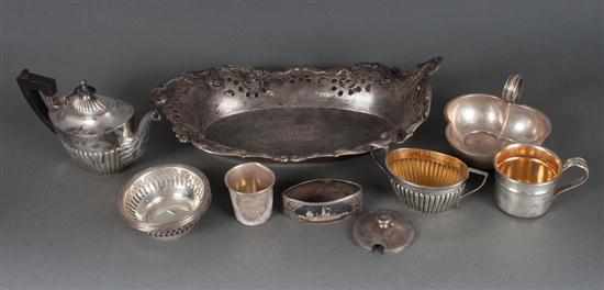 Appraisal: Assortment of American and other sterling silver table articles by