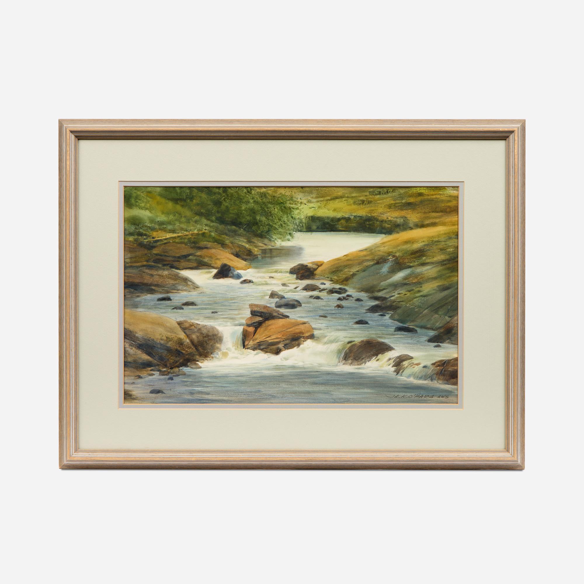 Appraisal: JACK O'HARA STREAM IN CONNEMARA WATERCOLOR Jack O'Hara Missouri Kansas