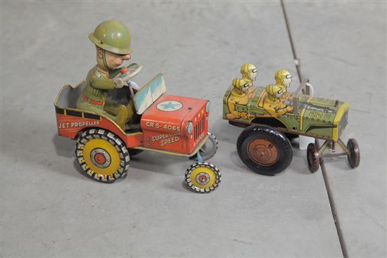 Appraisal: TWO TIN WINDUP TOYS Unique Art G I Joe and