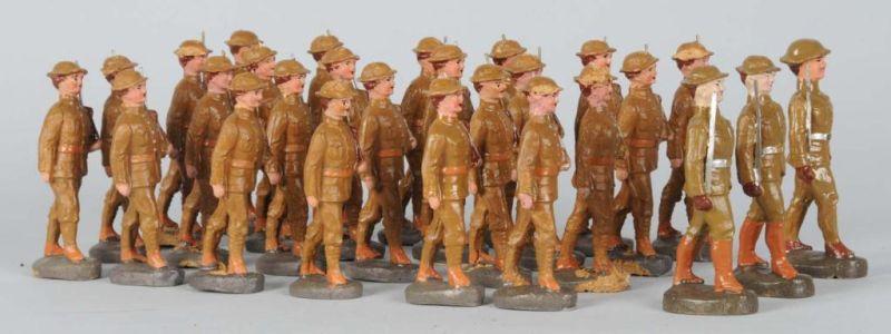 Appraisal: Lot of German Elastolin Soldier Figures Description Marked Elastolin Germany