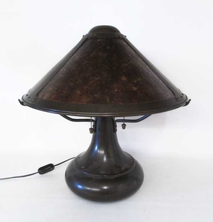 Appraisal: MICA LAMP COMPANY COPPER TABLE LAMP in the style of