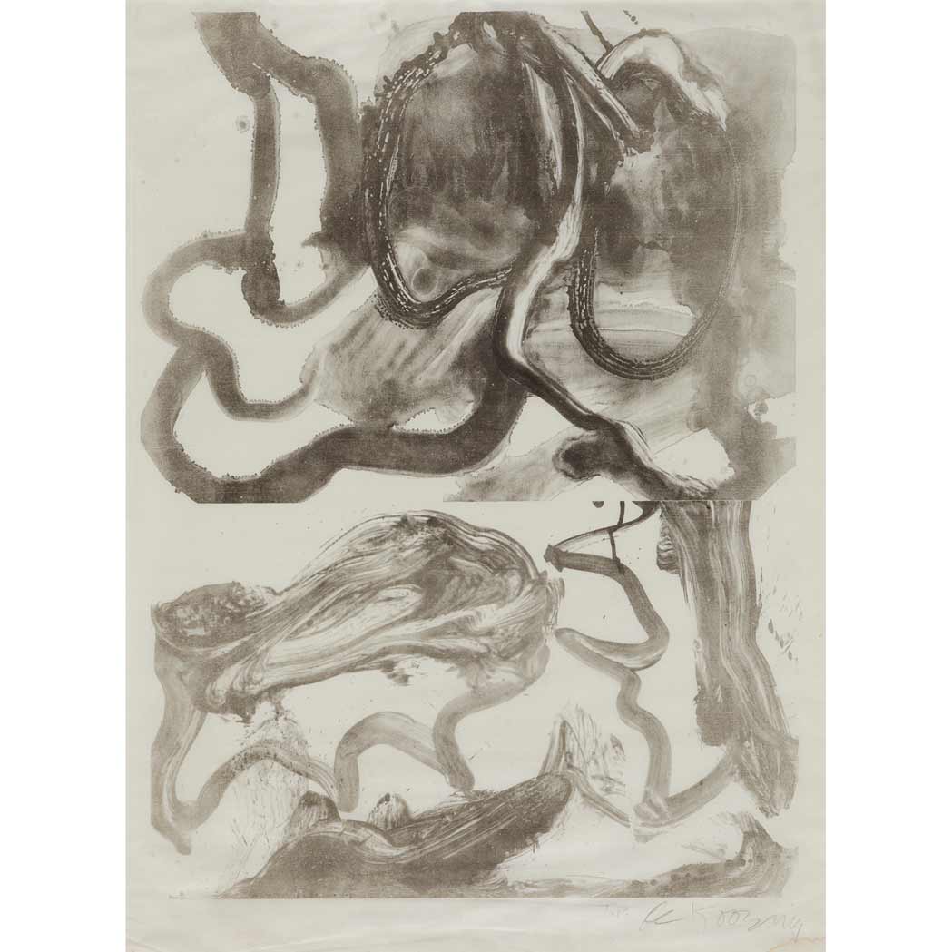 Appraisal: Willem de Kooning STING RAY G Lithograph signed and inscribed