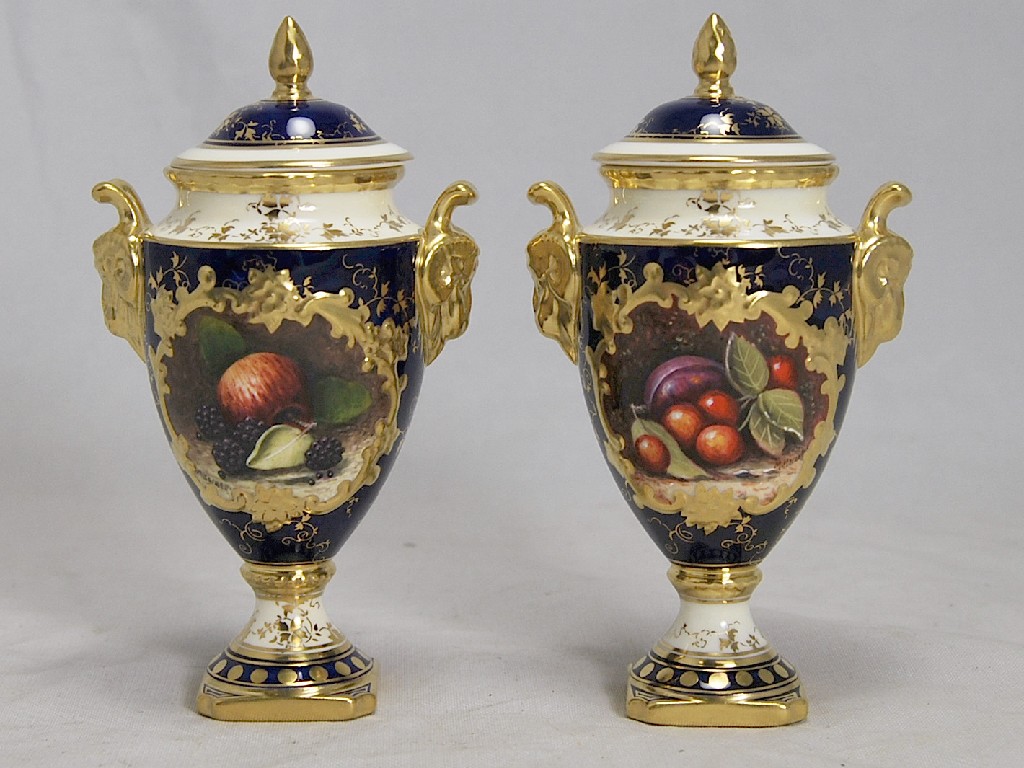 Appraisal: Coalport Collectors Society - A pair of 'Chivers' vases limited