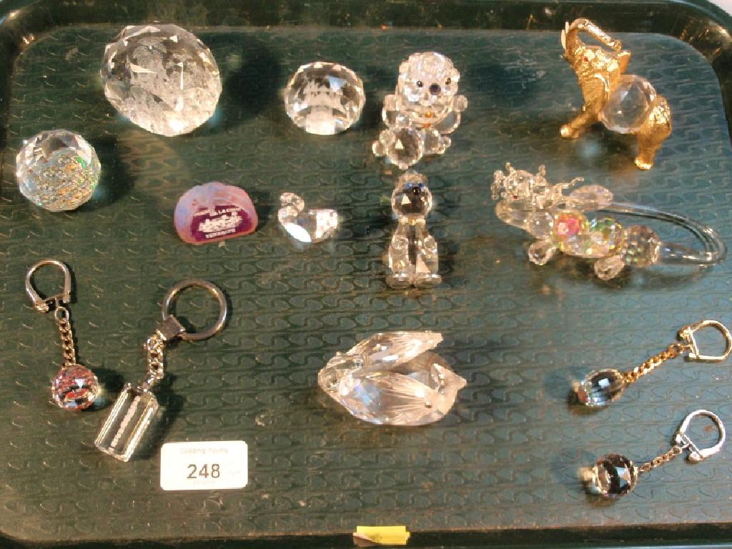 Appraisal: A small collection of Swaroski and other crystal including paperweights