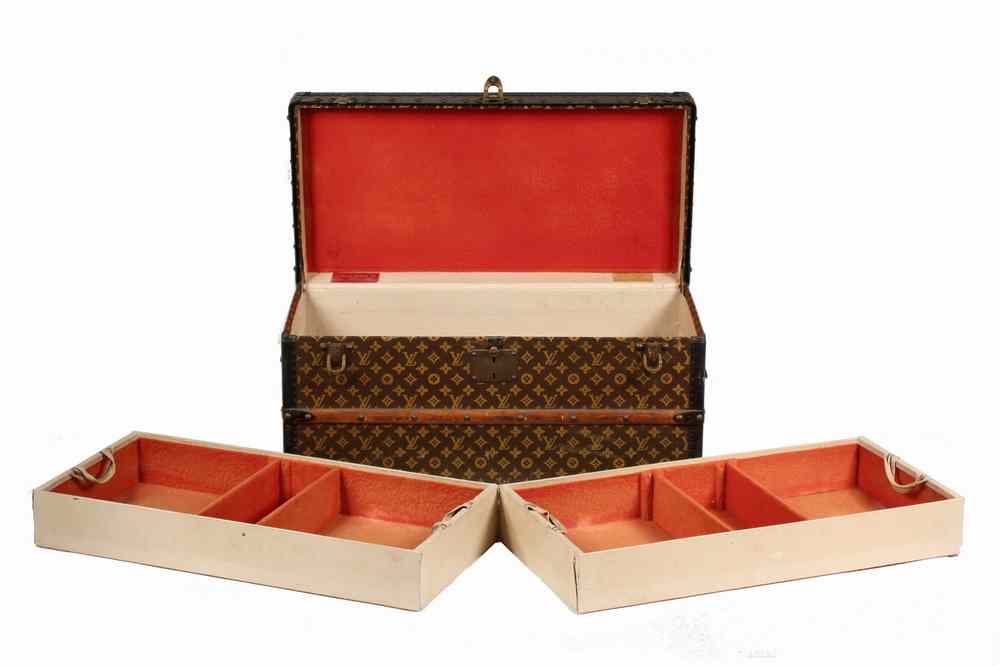 Appraisal: LOUIS VUITTON TRUNK - Louis Vuitton Child's Trunk with two