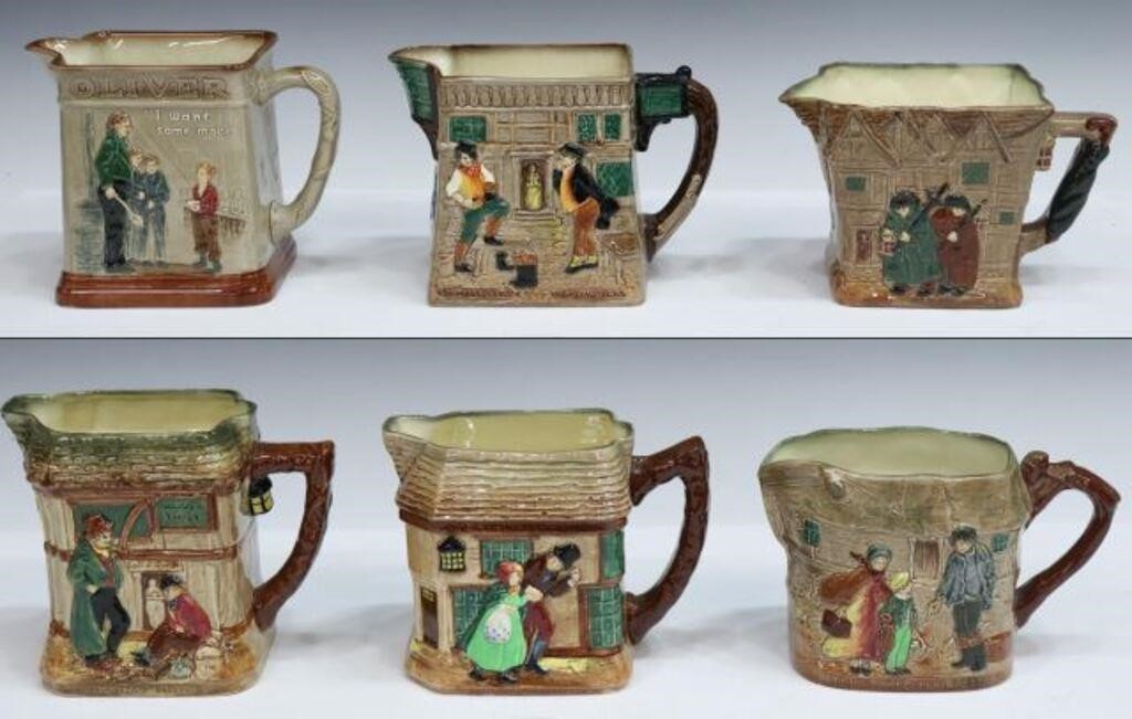 Appraisal: lot of English Royal Doulton Dickensware jugs pitchers ranging from