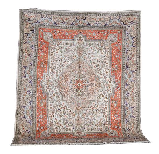 Appraisal: Persian Tabriz carpet circa ' x ' Provenance Estate of