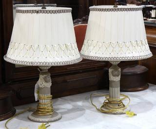 Appraisal: Pair of Wedgwood jasperware table lamps each having a custom