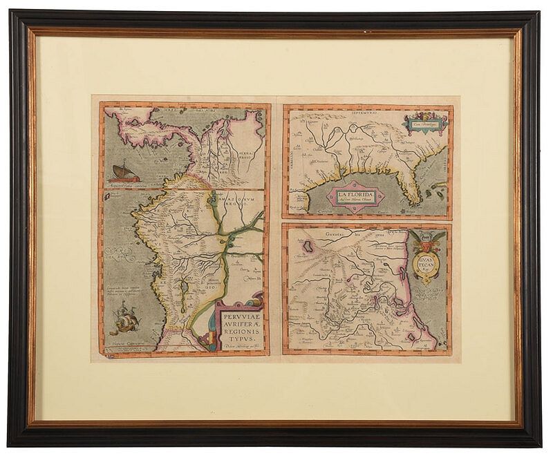 Appraisal: Abraham Ortelius - Theatrum Orbis Terrarum Map Abraham Ortelius Flemish