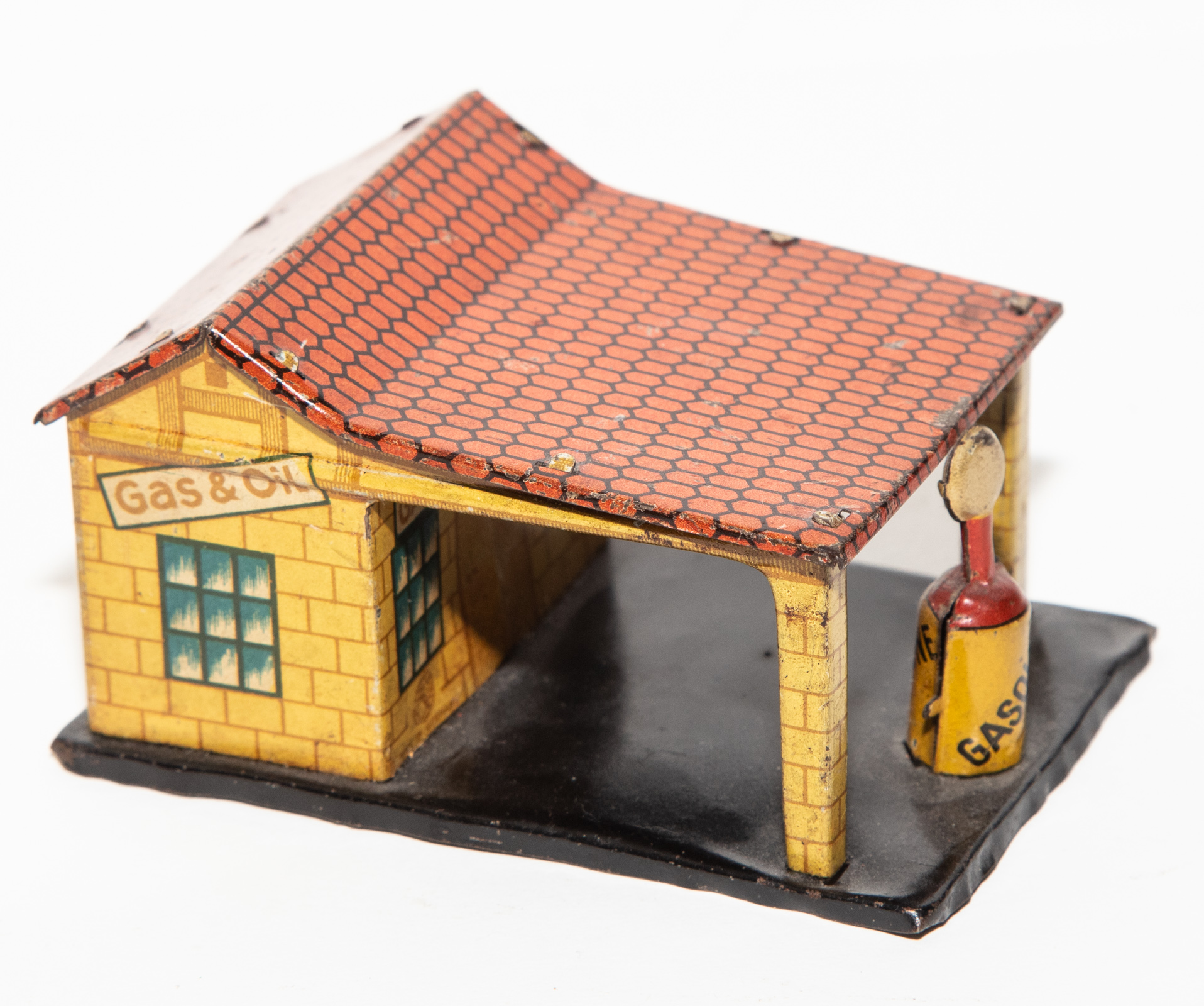 Appraisal: DISTLER LITHOGRAPHED TIN PENNY TOY SERVICE STATION Circa s in