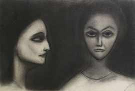 Appraisal: Robert Dickerson born Women charcoal signed 'DICKERSON' lower right x