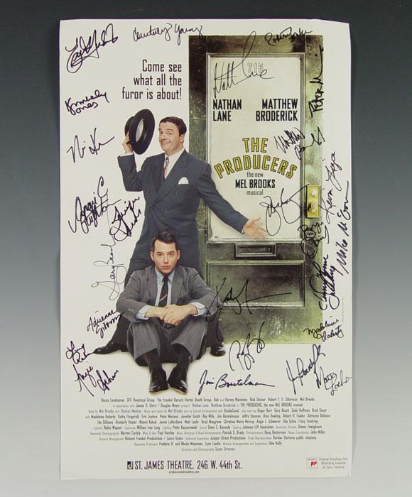 Appraisal: AUTOGRAPHED BROADWAY ''THE PRODUCERS'' POSTER Signed by original cast including