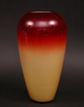 Appraisal: Another Wheeling Peach Blow Vase Beautiful color of orange red