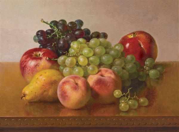 Appraisal: ROBERT SPEAR DUNNING American - Still Life with Apples Grapes