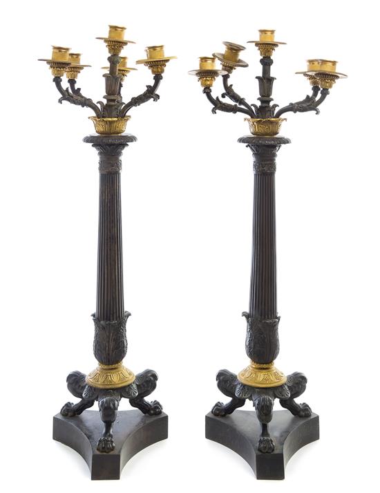 Appraisal: Sale Lot A Pair of Louis Philippe Gilt and Patinated