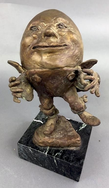 Appraisal: Bronze Figure of Humpty Dumpty Bronze figure of Humpty Dumpty