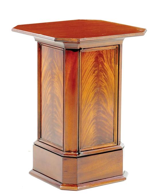 Appraisal: Mahogany Baron's side table M Craig square top with clipped