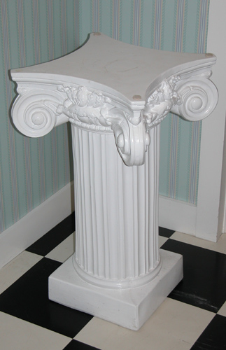 Appraisal: Classical Style Painted White Pedestal and small pedestal th century