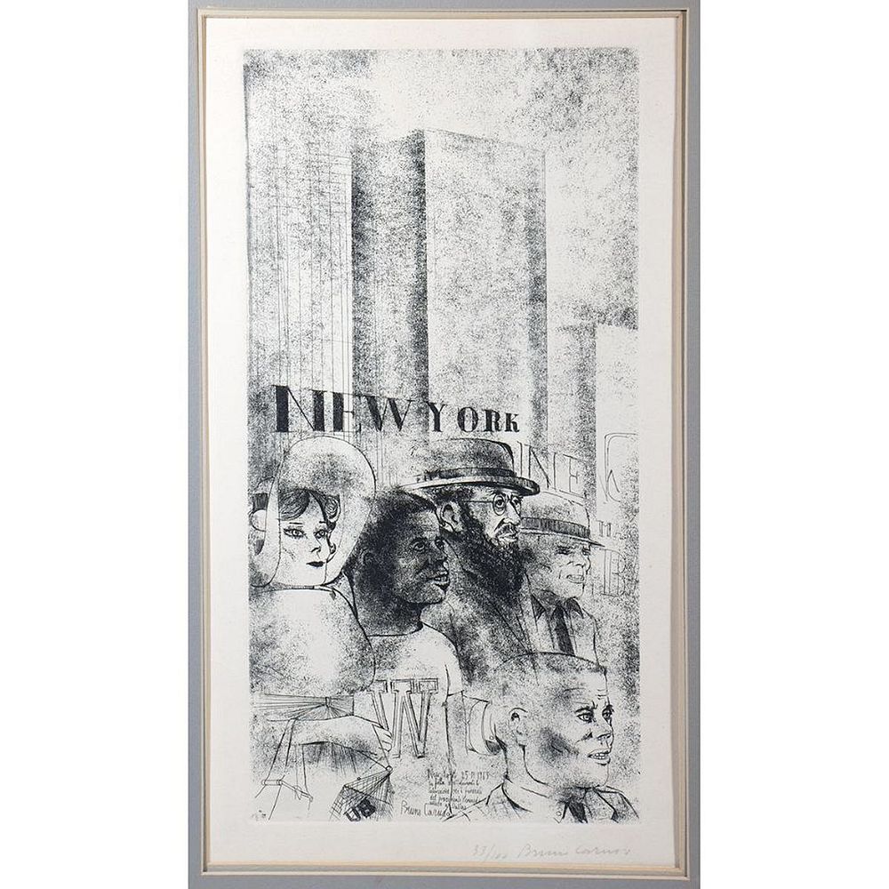 Appraisal: Bruno Caruso - New York Etching and aquatint signed in