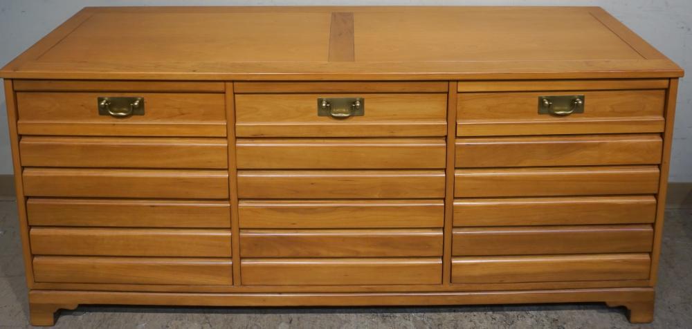 Appraisal: MILLING ROAD DIVISION OF BAKER CHERRY TRIPLE DRESSER CREDENZA X