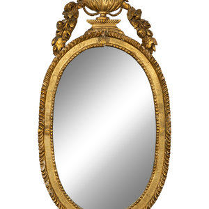 Appraisal: A Louis XVI Style Giltwood Mirror TH CENTURY Height x