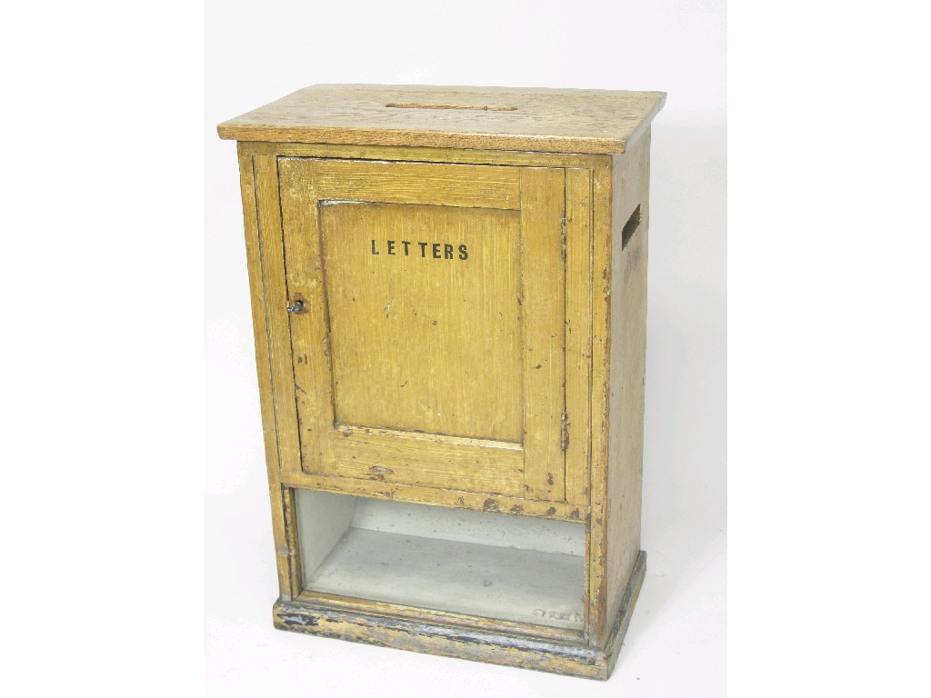 Appraisal: A large stained and grained Letter Box with single door