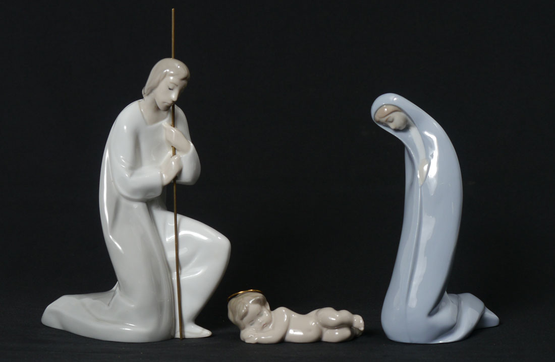 Appraisal: LLADRO PORCELAIN FIGURINES The Holy Family by Fulgencio Garcia SAINT