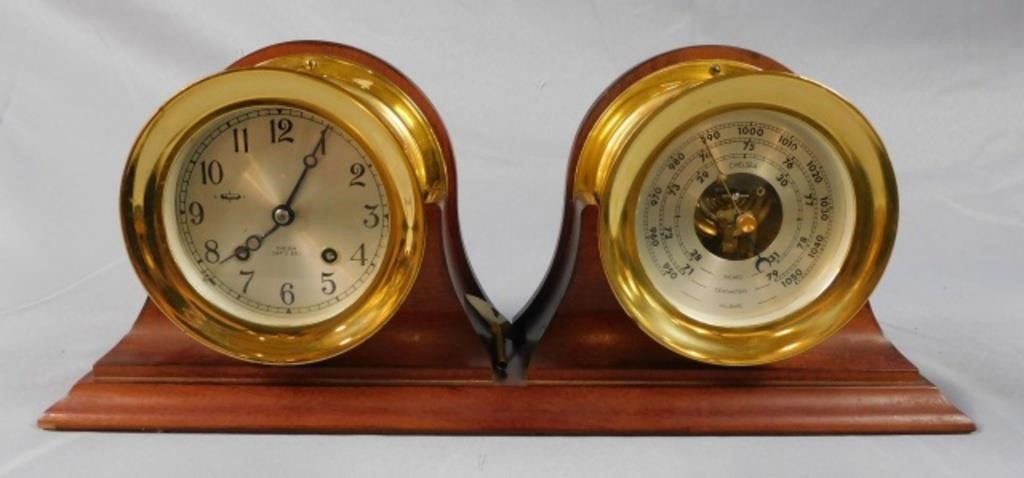 Appraisal: CHELSEA SHIP'S BELL CLOCK BRASS CASE TIME ANDstrike movement diameter