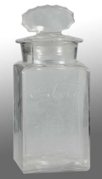 Appraisal: Embossed Coca-Cola Pepsin Gum Jar Description to Lid is plain