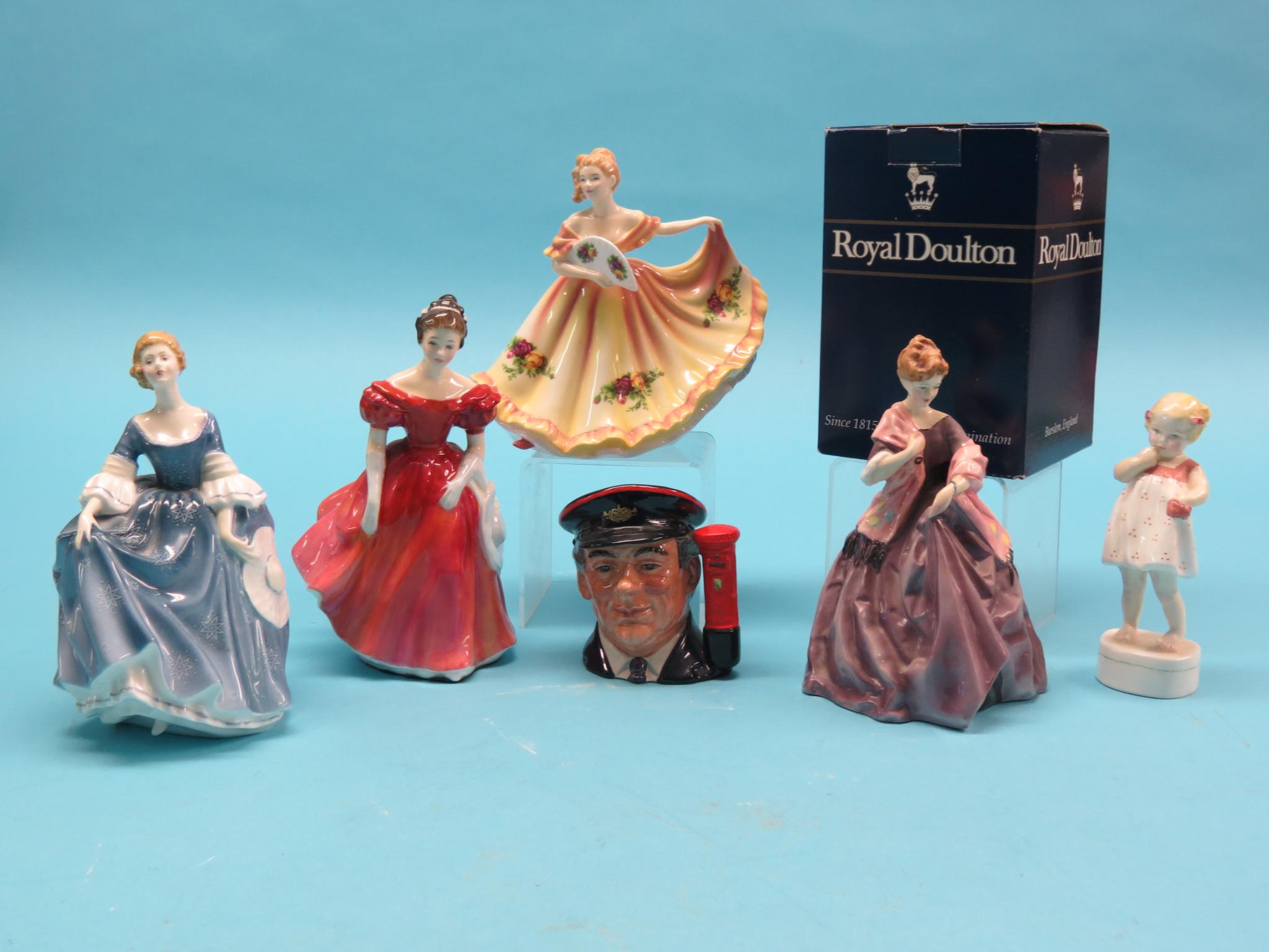 Appraisal: Four Royal Doulton bone china figures including Hilary HN together