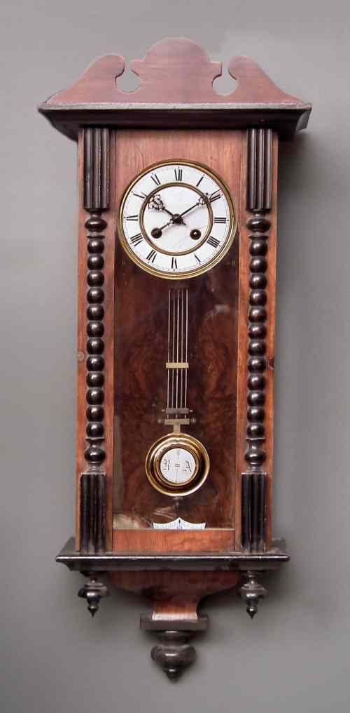 Appraisal: A late th Century German walnut cased ''Vienna Regulator'' the