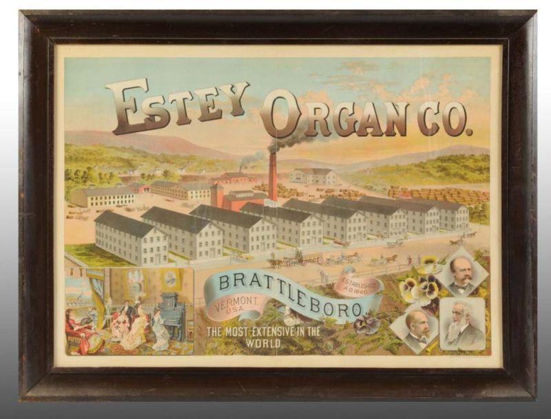 Appraisal: Paper Estey Organ Company Poster Description to Litho by J