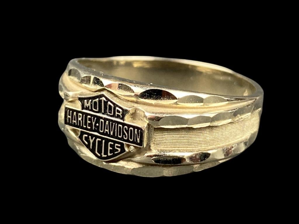 Appraisal: K Gold Harley Davidson Ring W CaseWeight g Size