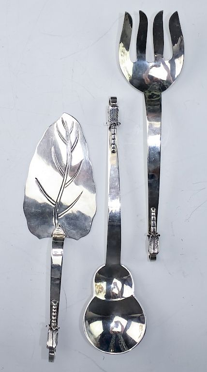 Appraisal: Modern CBM Mexican Sterling Silver Serving Pieces Guaranteed Authentic Lot