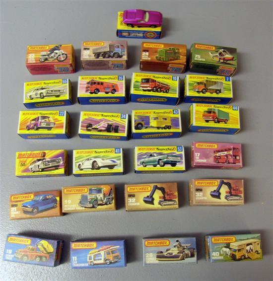 Appraisal: Collection of Matchbox superfast toy cars in original boxes Numbers