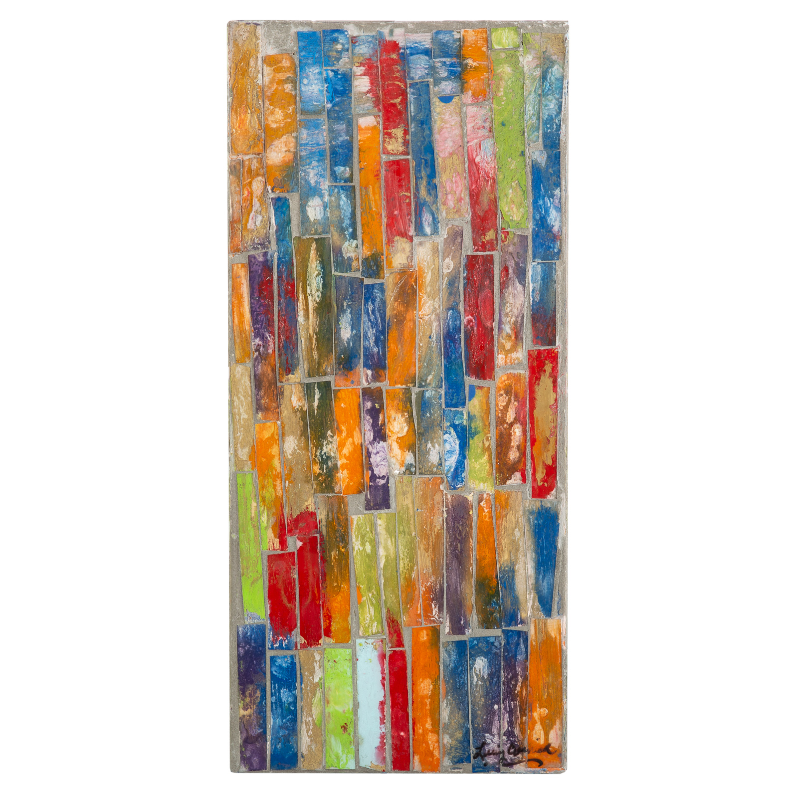 Appraisal: LORING CORNISH A JOYFUL RAIN MIXED MEDIA American b Glass