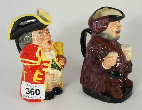 Appraisal: Royal Doulton Small Sized Toby Jugs Falstaff D and Town