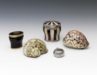 Appraisal: A mid th century Scottish silver mounted tortoiseshell and mother-of-pearl